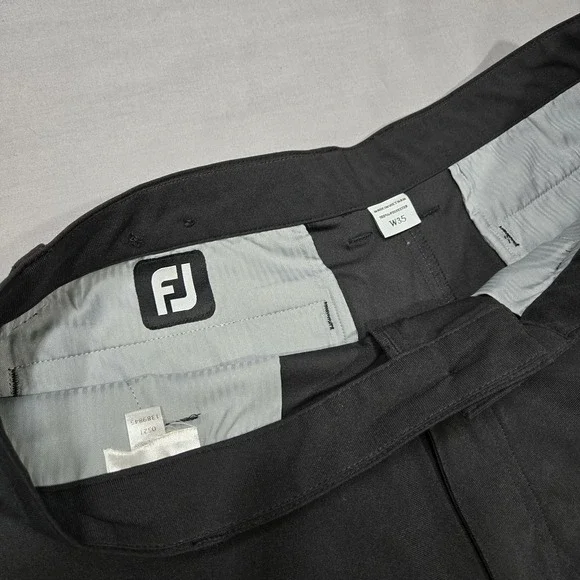 FootJoy Mens Performance Golf Shorts Black Solid W35 1389845 0521‎ - Picture 4 of 7